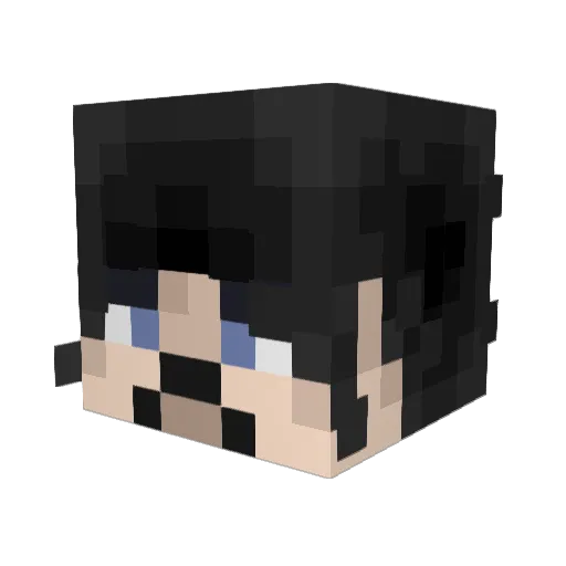 BunnlBoom Minecraft avatar head, 3D render
