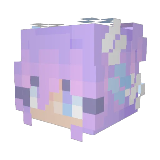 Bunnnybum Minecraft avatar head, 3D render