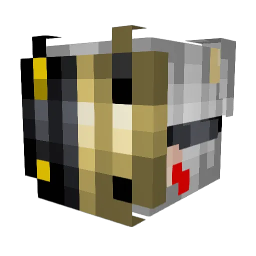 BunnoBubbles Minecraft avatar head, 3D render