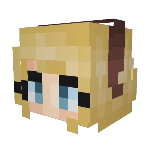 Bunny0001 Minecraft avatar head, 3D render