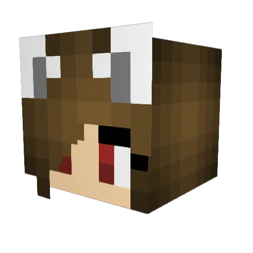 Bunny004 Minecraft avatar head, 3D render
