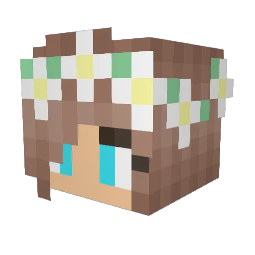 Bunny12 Minecraft avatar head, 3D render