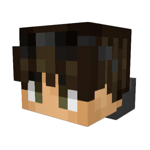 Bunny1958 Minecraft avatar head, 3D render