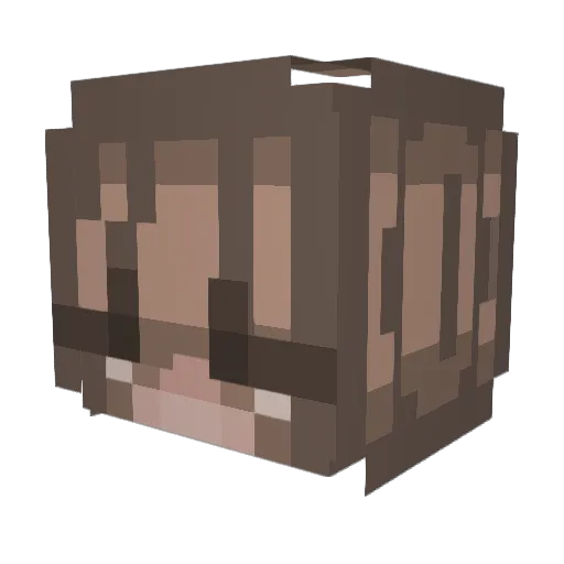 Bunny2009 Minecraft avatar head, 3D render