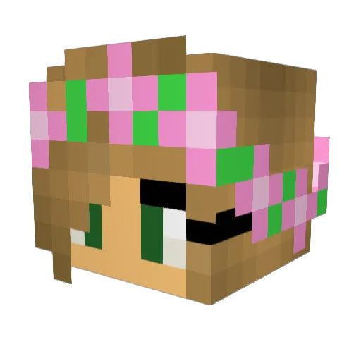 Bunny4610 Minecraft avatar head, 3D render