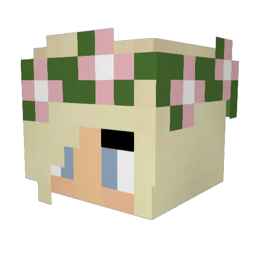 Bunny711 Minecraft avatar head, 3D render
