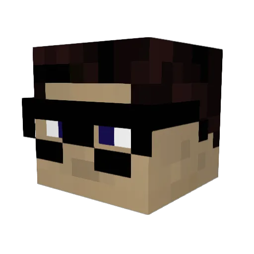 Bunny83 Minecraft avatar head, 3D render