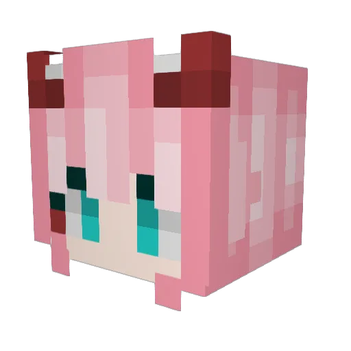 BunnyBoiler Minecraft avatar head, 3D render