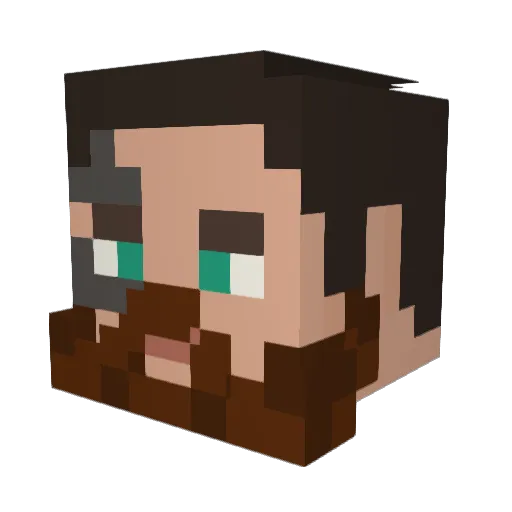 BunnyBons Minecraft avatar head, 3D render