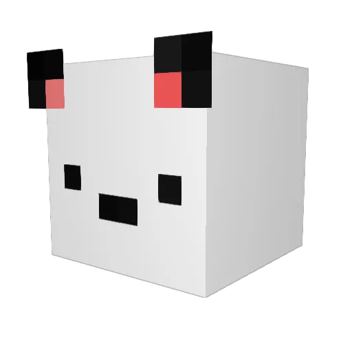 BunnyBubbles3 Minecraft avatar head, 3D render