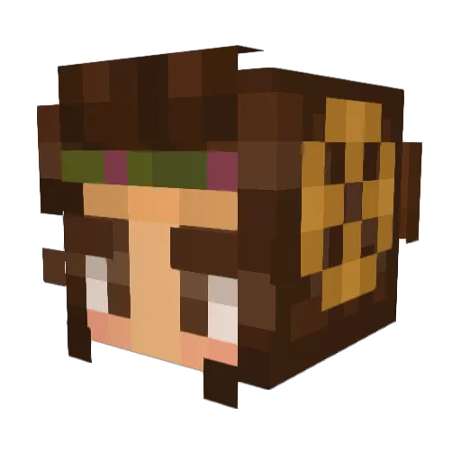 BunnyChamp27 Minecraft avatar head, 3D render