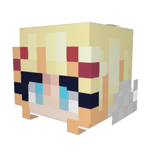 BunnyFigs Minecraft avatar head, 3D render