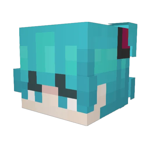 BunnyGotBread Minecraft avatar head, 3D render