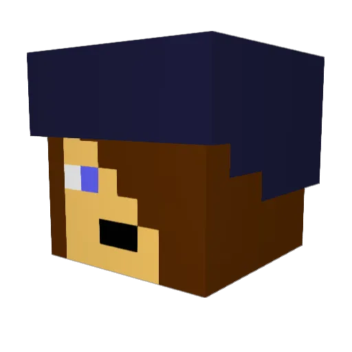 BunnyHawp Minecraft avatar head, 3D render
