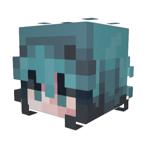 BunnyHime Minecraft avatar head, 3D render