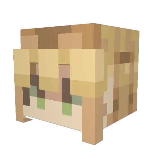 BunnyHolmes Minecraft avatar head, 3D render