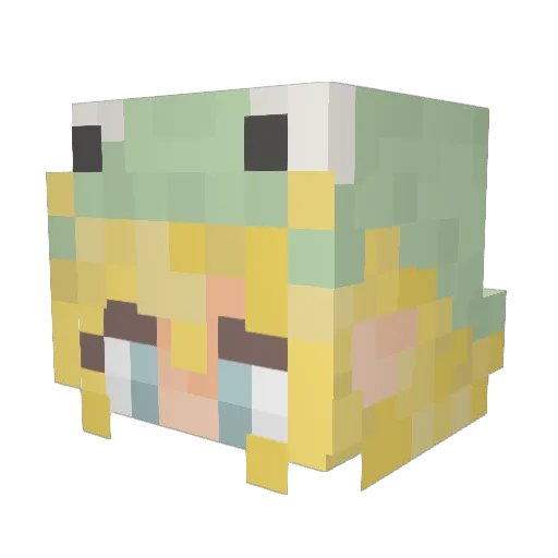 BunnyJulia Minecraft avatar head, 3D render