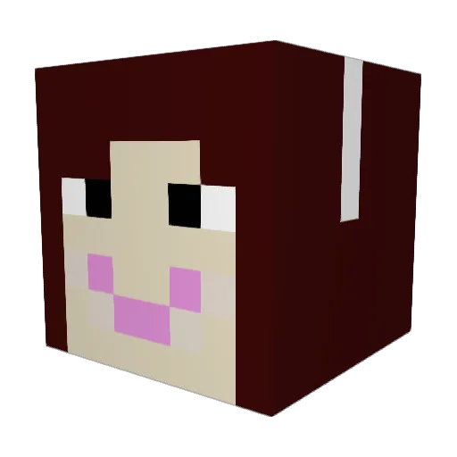 BunnyLover2010 Minecraft avatar head, 3D render