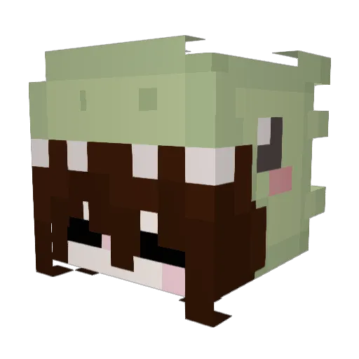 BunnyLovers Minecraft avatar head, 3D render