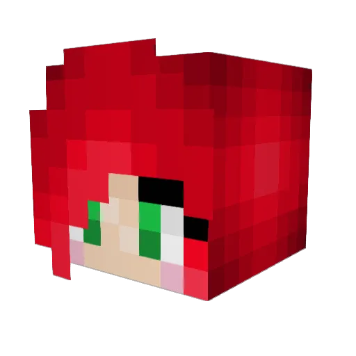 BunnyMK Minecraft avatar head, 3D render
