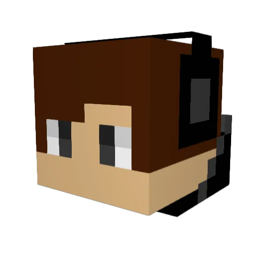 BunnyNZN Minecraft avatar head, 3D render