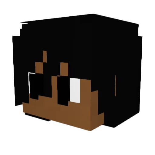 BunnySoos Minecraft avatar head, 3D render
