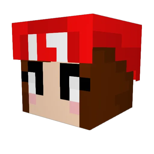 BunnyUS Minecraft avatar head, 3D render