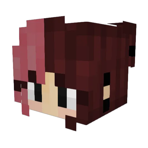 BunnyVault Minecraft avatar head, 3D render