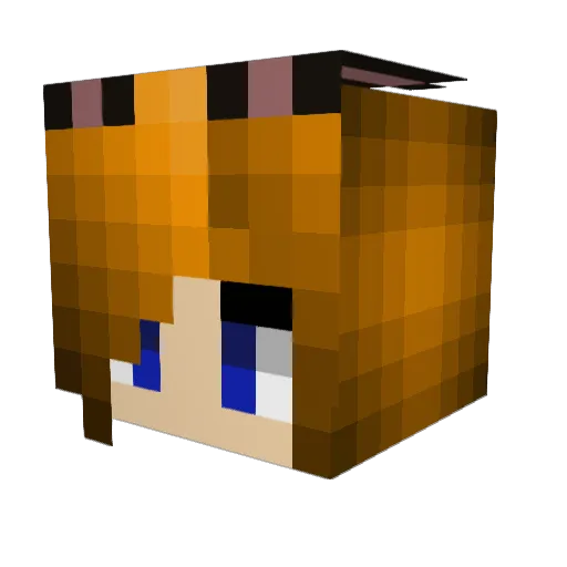 BunnyWoman1 Minecraft avatar head, 3D render