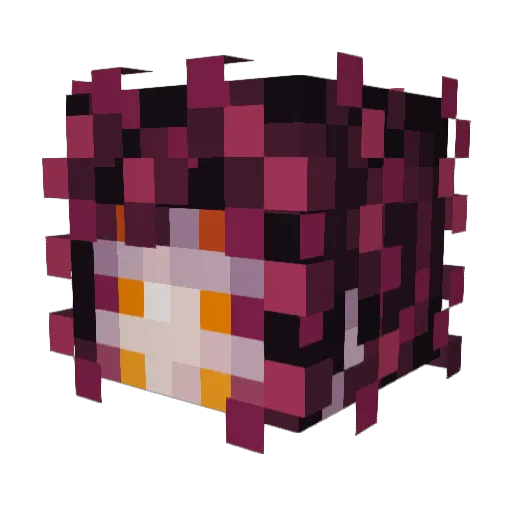 Bunny_A Minecraft avatar head, 3D render