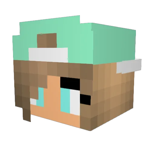 Bunnyfluf Minecraft avatar head, 3D render