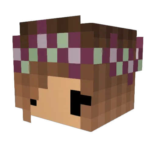 Bunnysquee Minecraft avatar head, 3D render