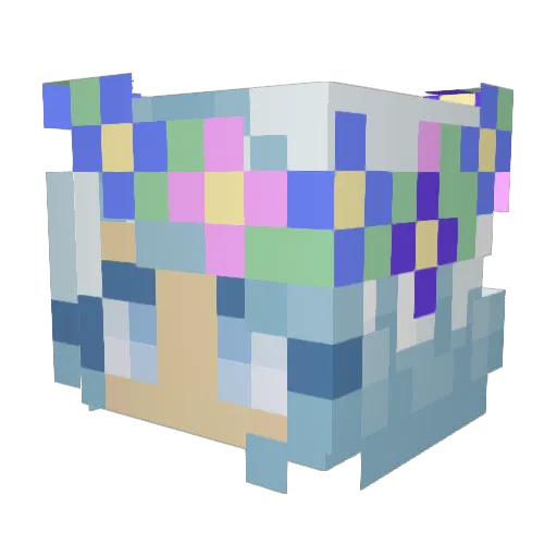Bunnywithac Minecraft avatar head, 3D render