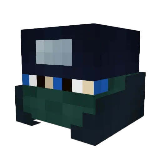 Bunooow Minecraft avatar head, 3D render