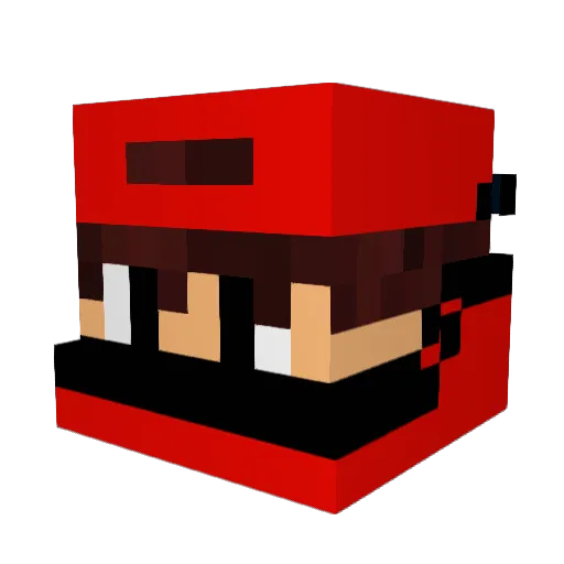 Bunov123 Minecraft avatar head, 3D render