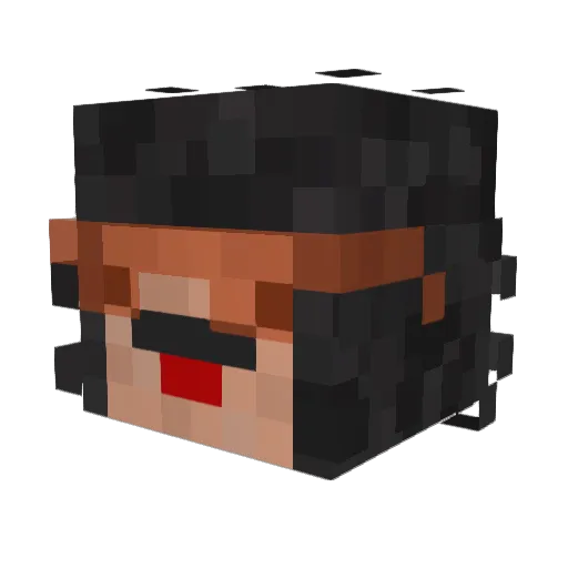 Bunreun Minecraft avatar head, 3D render