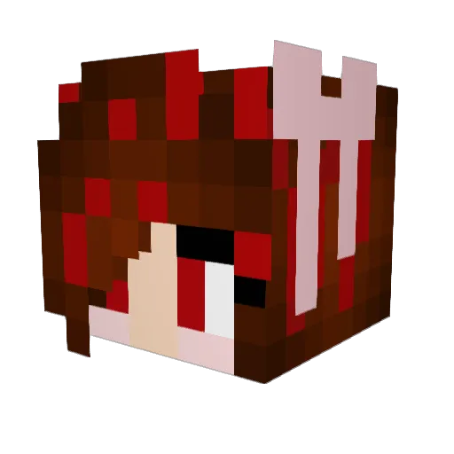 Bunsh Minecraft avatar head, 3D render