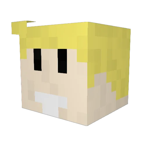 BuntaAE86 Minecraft avatar head, 3D render