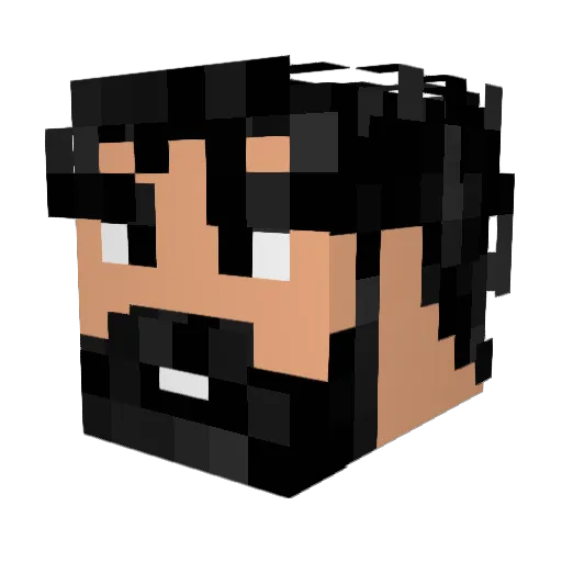 Bunting3 Minecraft avatar head, 3D render