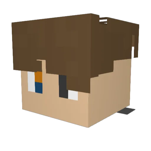Bunun4ik Minecraft avatar head, 3D render