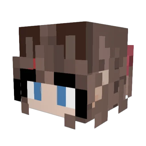 Bunxyx Minecraft avatar head, 3D render