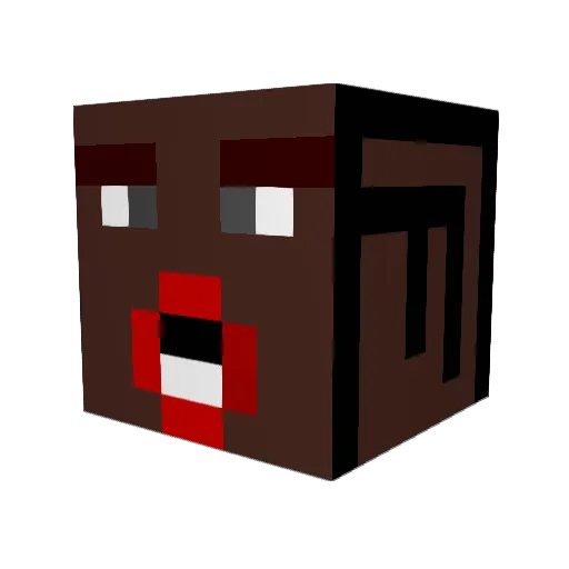 Bunzs Minecraft avatar head, 3D render