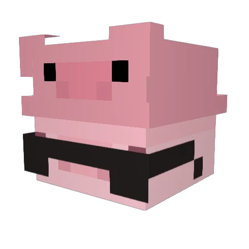 Buoi22 Minecraft avatar head, 3D render