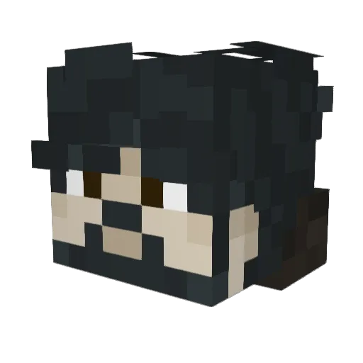 BuonaBen Minecraft avatar head, 3D render
