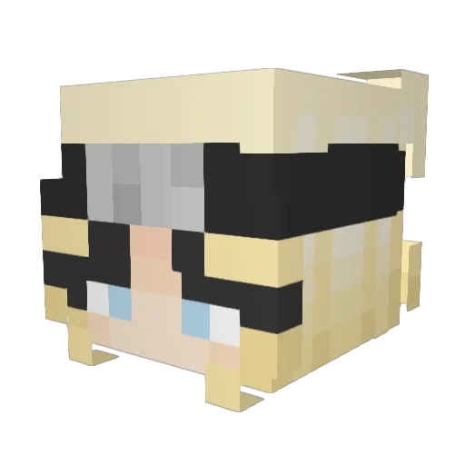 Buongiorno121 Minecraft avatar head, 3D render