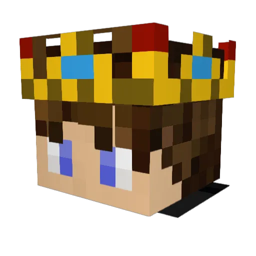 Bupal Minecraft avatar head, 3D render