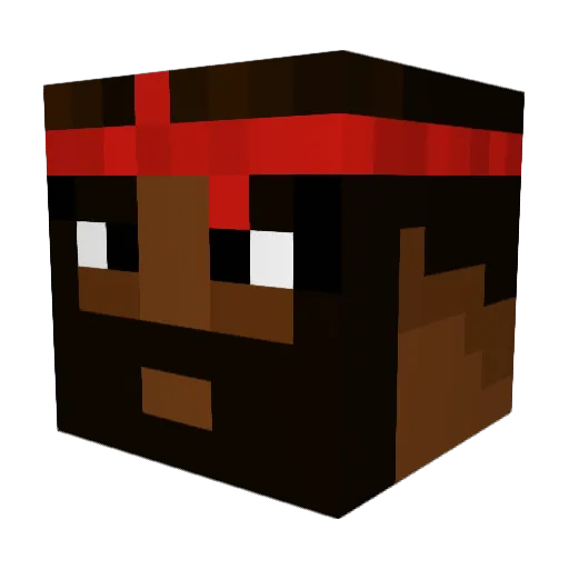 Buqqen Minecraft avatar head, 3D render