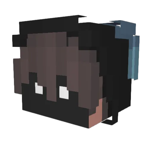 BurOffline_ Minecraft avatar head, 3D render