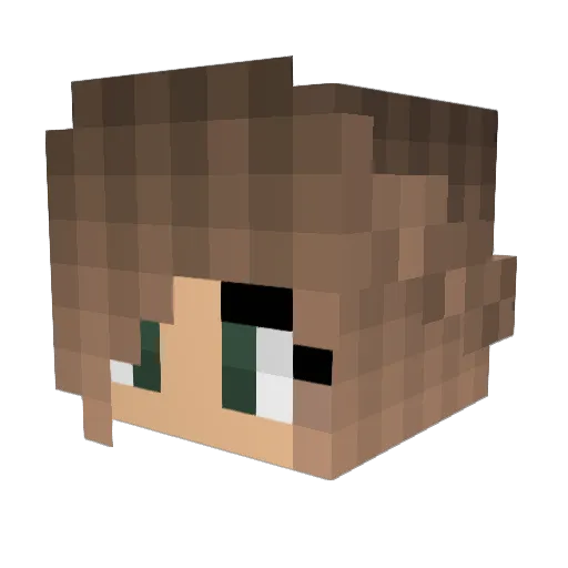 Buraddorii Minecraft avatar head, 3D render