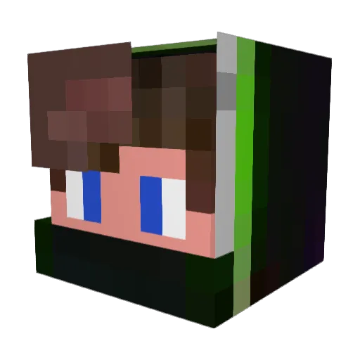BurakDgn Minecraft avatar head, 3D render